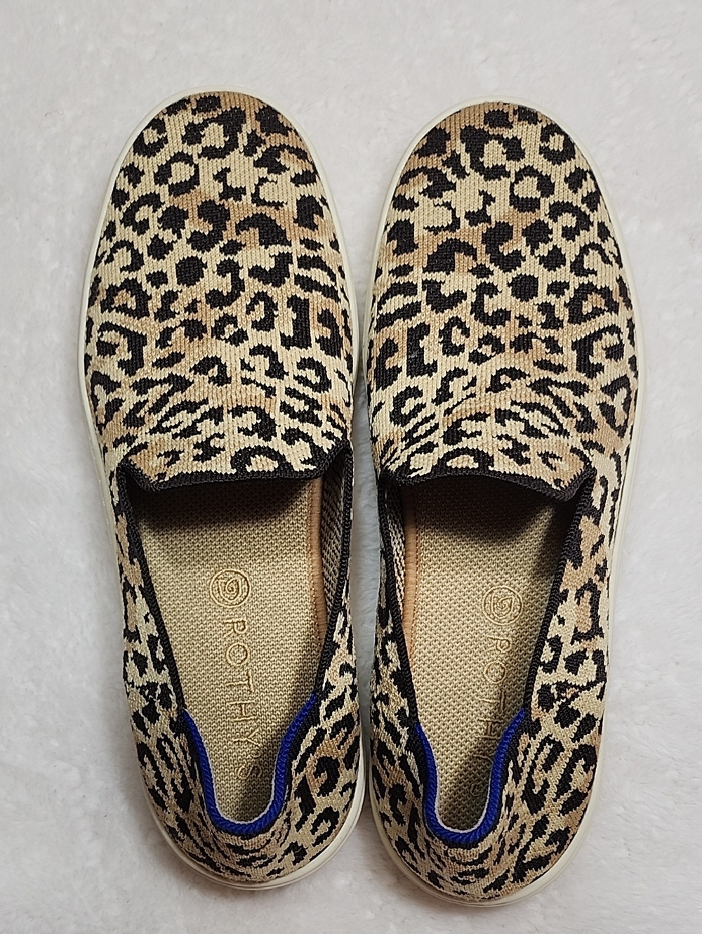 Rothy's The Original Slip On Loafers Washable Animal Print Shoes Sz 10 - Picture 12 of 16